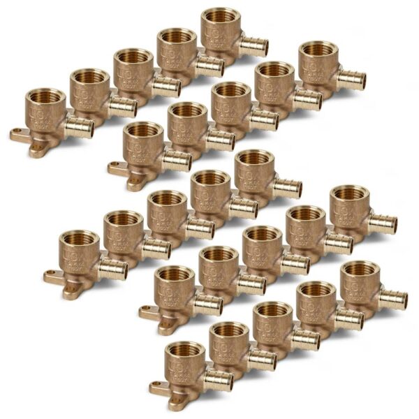 Brass PEX 1/2" Drop Ear, 25 Pack