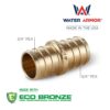 3/4" Brass PEX Coupling Eco Bronze