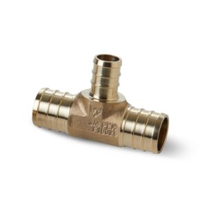 3/4" x 3/4" x 1/2" Brass PEX Reducing Tee