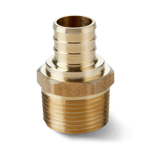 3/4" Brass PEX MNPT Adapter