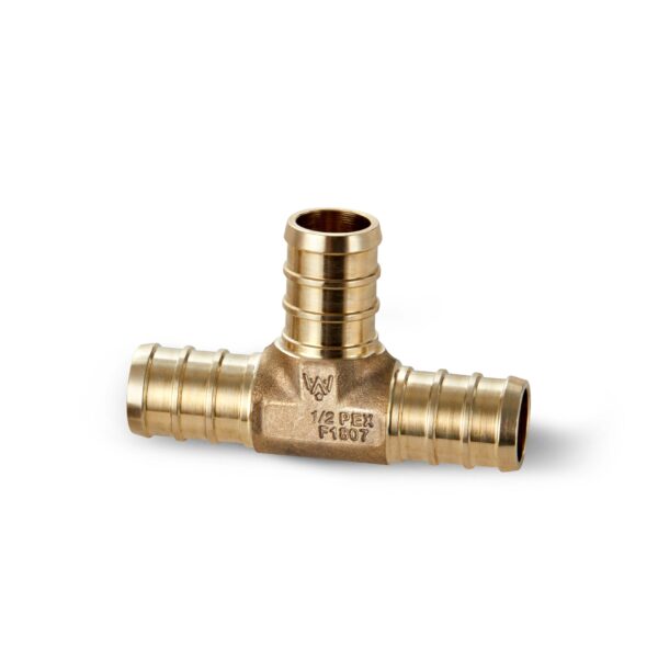 1/2" Brass PEX Tee