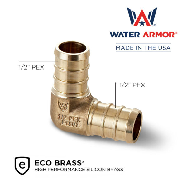 1/2" Brass PEX Elbow Eco Brass