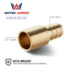 1/2" PEX x 1/2" Male Sweat Adapter Eco Brass